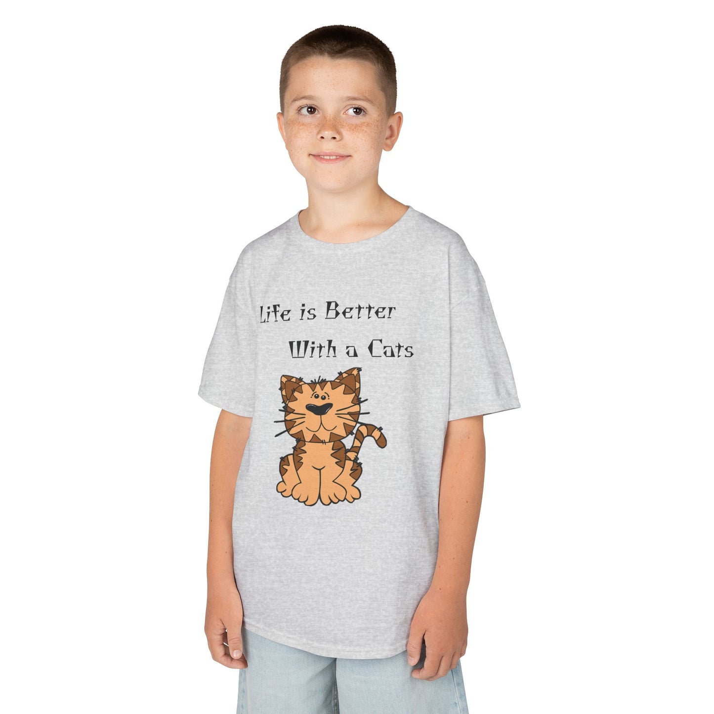Life is better with a cats-Kids Heavy Cotton™ Tee