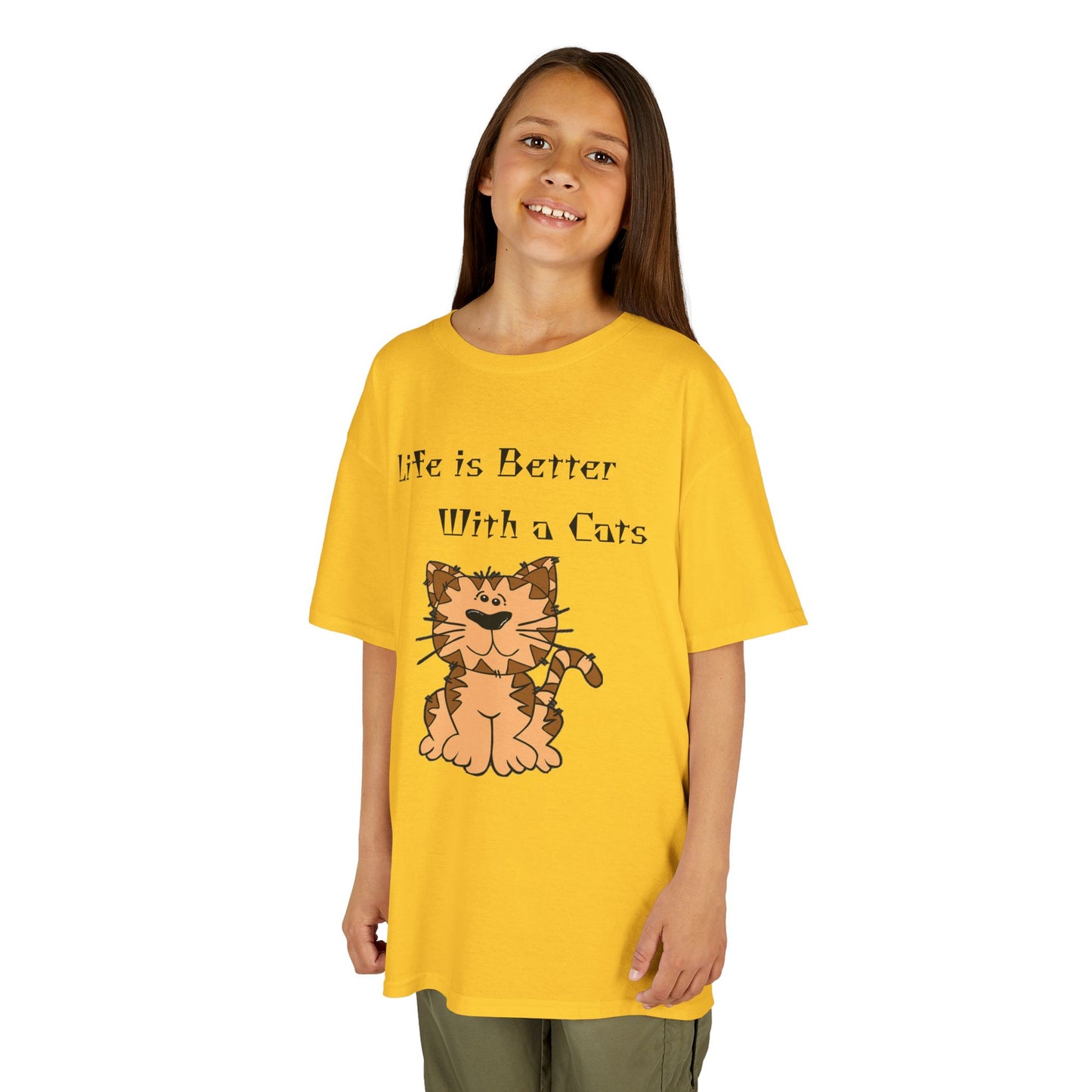 Life is better with a cats-Kids Heavy Cotton™ Tee