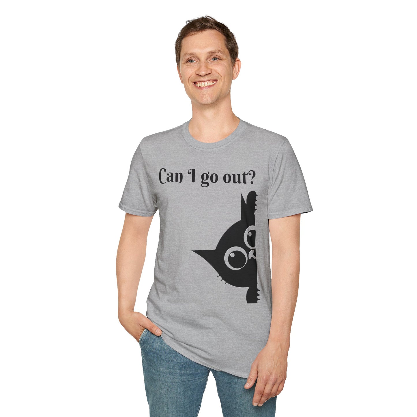 Black Cat-Unisex Softstyle T-Shirt