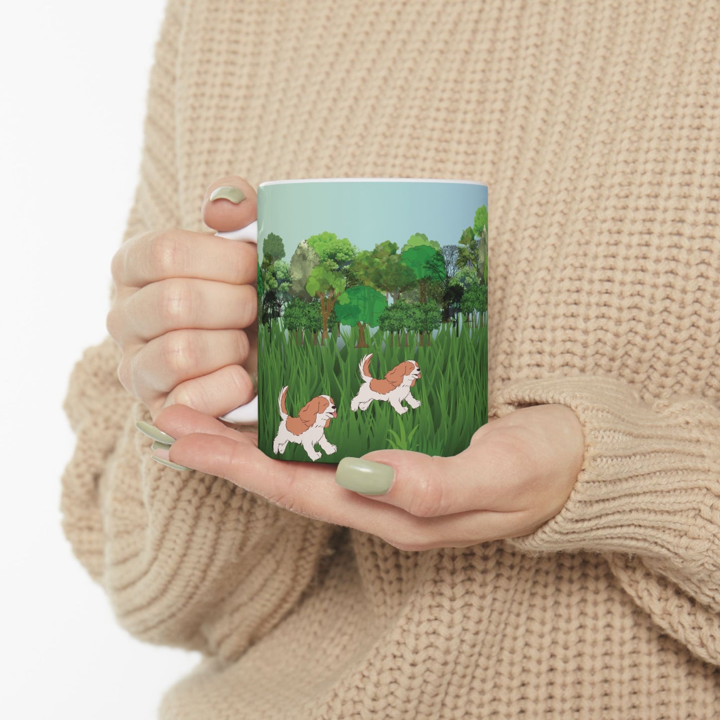 Forest and Dogs-Ceramic Mug, (11oz)