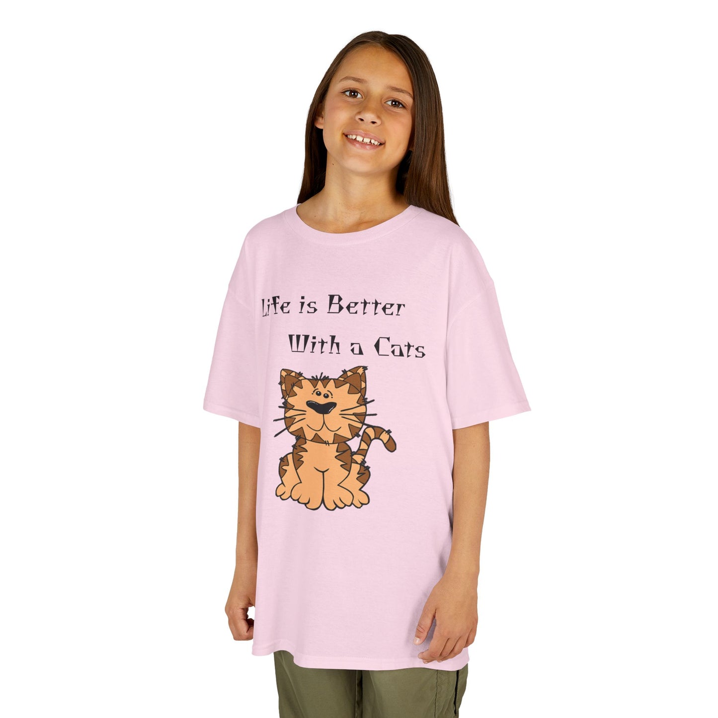 Life is better with a cats-Kids Heavy Cotton™ Tee