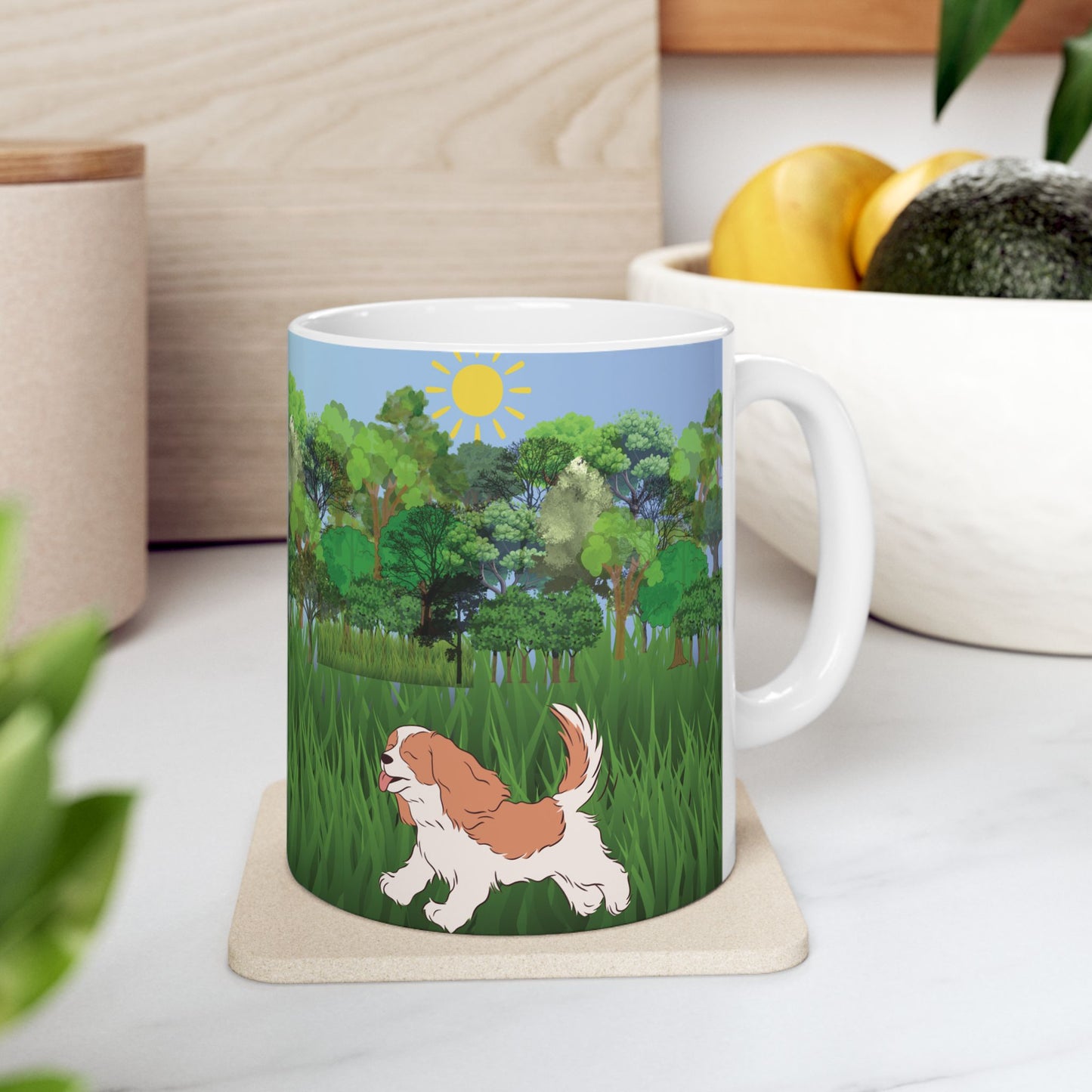 Forest and Dogs-Ceramic Mug, (11oz)
