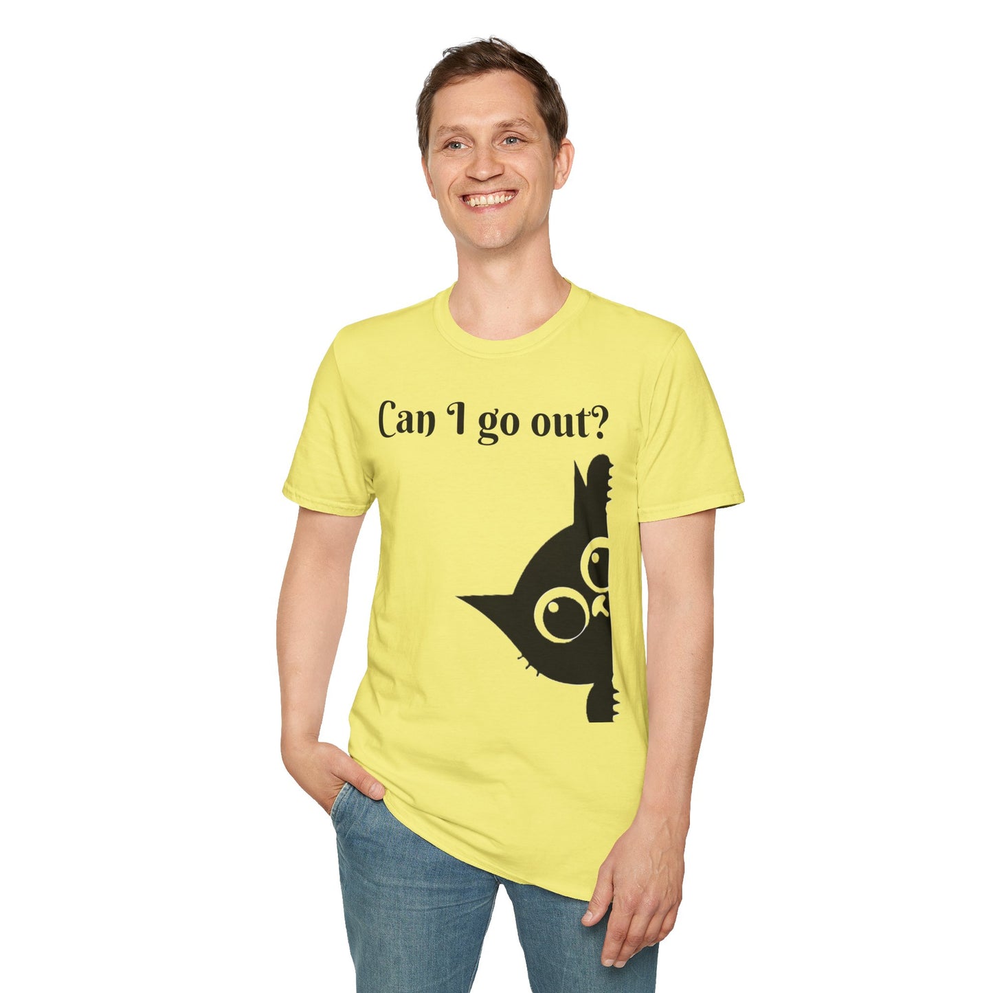 Black Cat-Unisex Softstyle T-Shirt