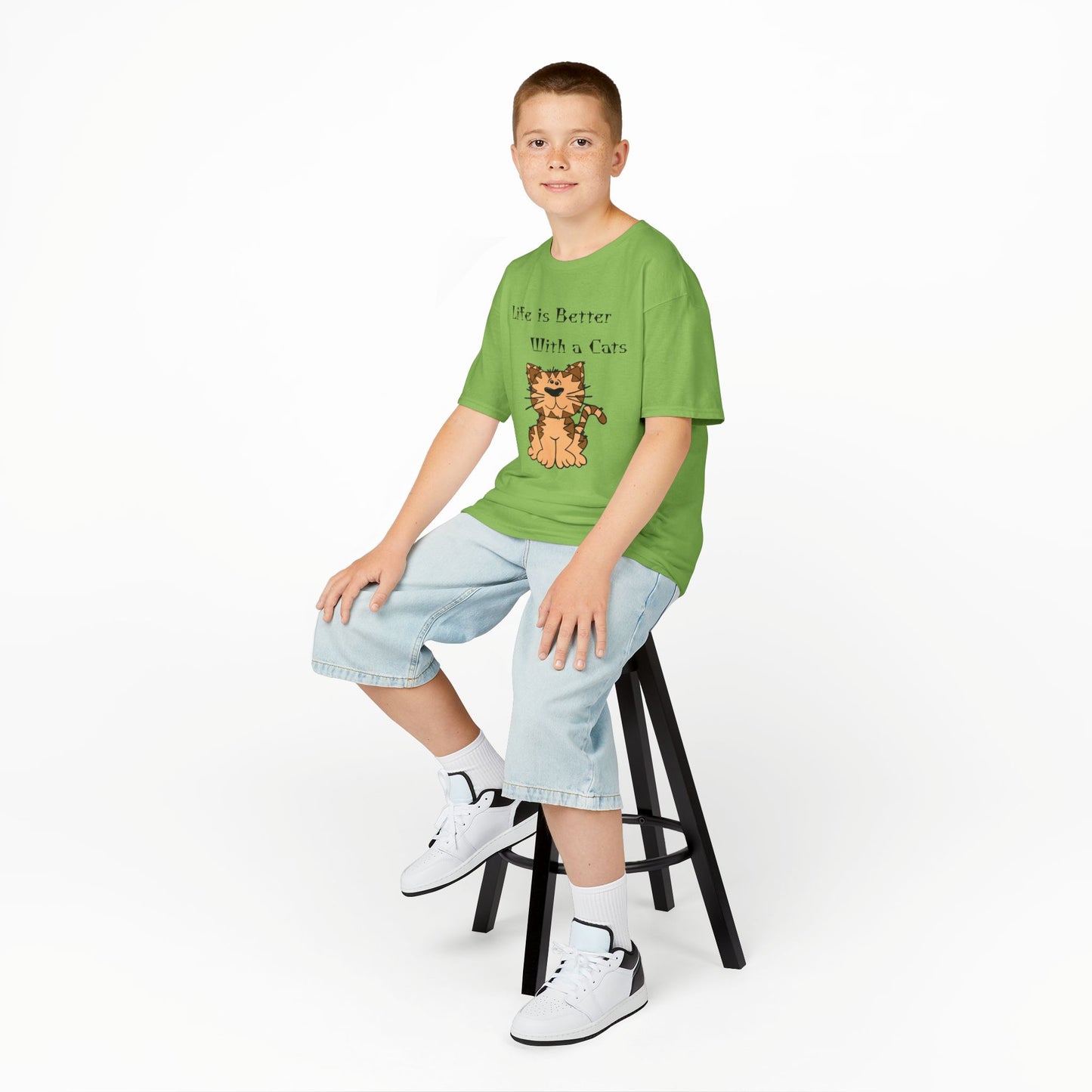 Life is better with a cats-Kids Heavy Cotton™ Tee