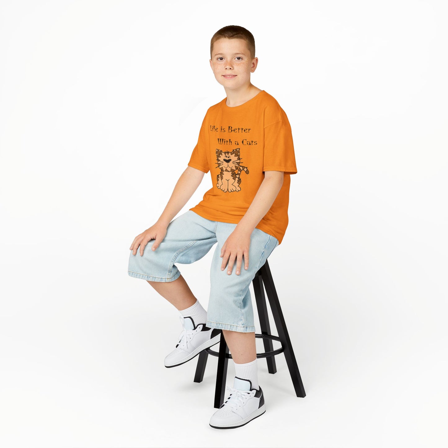 Life is better with a cats-Kids Heavy Cotton™ Tee