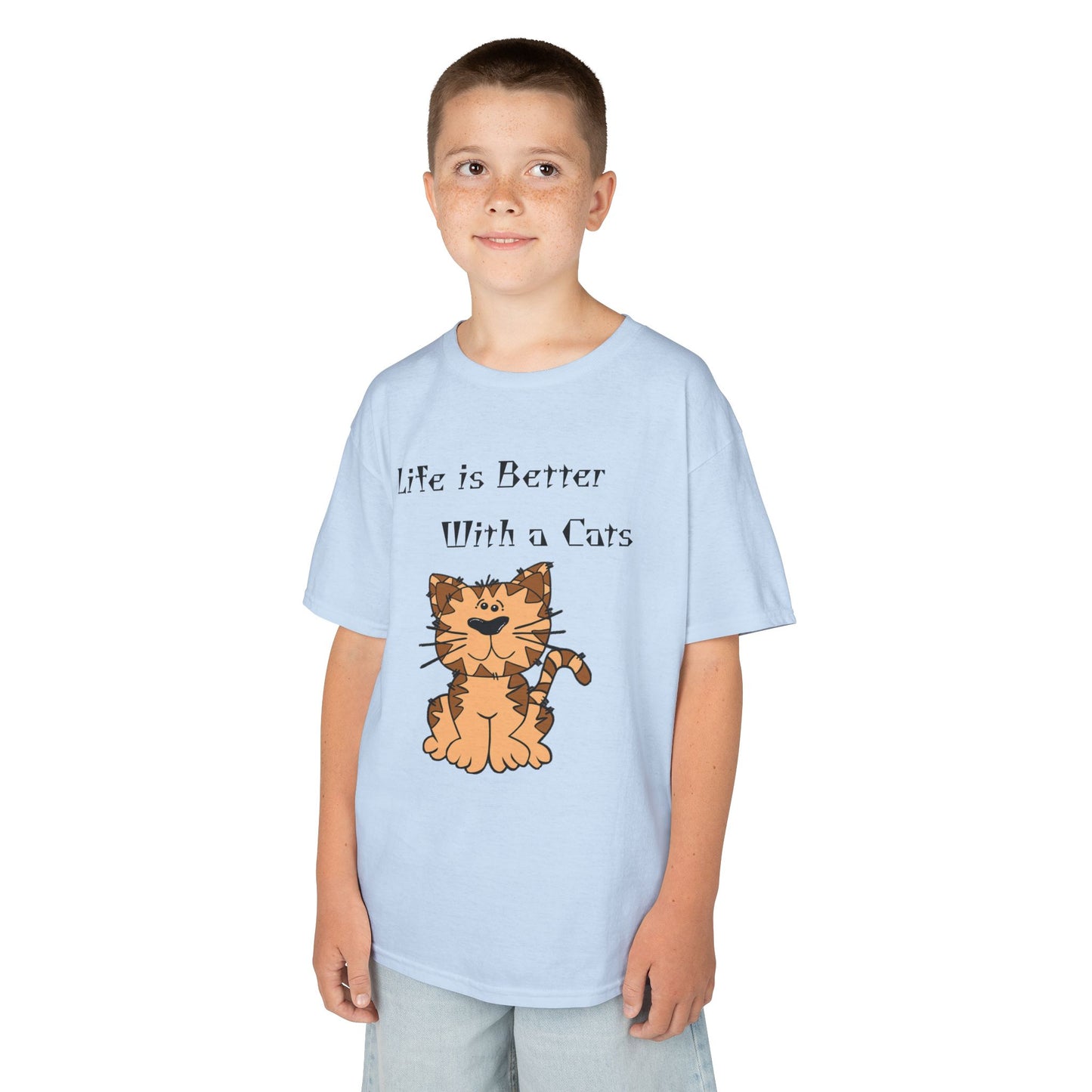 Life is better with a cats-Kids Heavy Cotton™ Tee