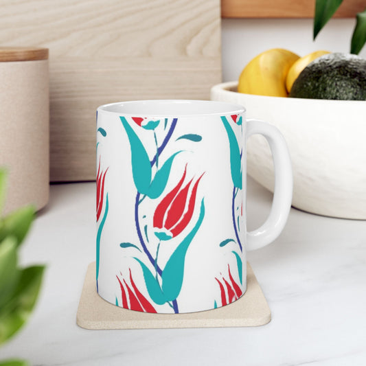Tulips-Ceramic Mug, (11oz)
